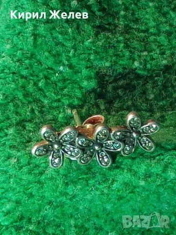 ПРЕЛЕСТНА НЕЖНА ФЛОРАЛНА СРЕБЪРНА ОБЕЦА ЦВЕТЯ СРЕБРО 925 с МИНИАТЮРНИ ФАСЕТИРАНИ ЦИРКОНИ 48667, снимка 11 - Обеци - 48901244