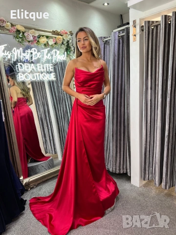 ⭐️Дълги сатенени рокли с цепка
