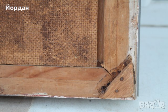 Маслена картина върху шперплат с дървена рамка, снимка 11 - Колекции - 38334136
