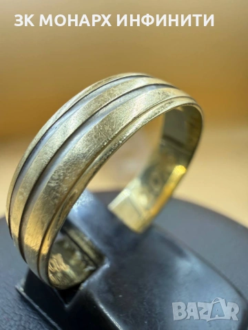 Златна Хълка /585/ с надпис и дата, снимка 2 - Пръстени - 54150772