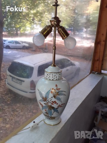 Голяма порцеланова лампа ROSENTHAL порцелан бронз, снимка 1 - Антикварни и старинни предмети - 38439566