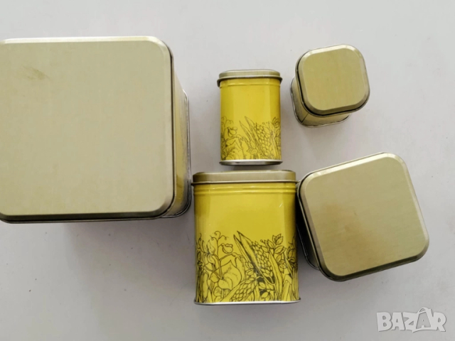 Комплект 5 броя метални кутии, снимка 5 - Кутии за съхранение - 52234108