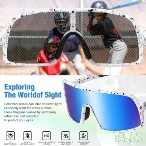 Нови RIVBOS очила за деца – поляризирани, леки, спортни, UV защита, снимка 3 - Слънчеви и диоптрични очила - 49699960