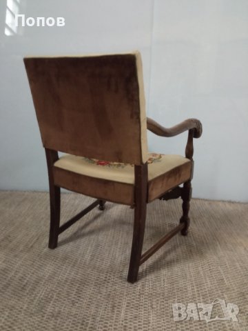 Старинно кресло трон, снимка 5 - Дивани и мека мебел - 40512324