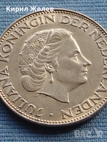 Сребърна монета 2 1/2 гулдена 1963г. Кралица Юлиана Нидерландска 29627, снимка 10 - Нумизматика и бонистика - 42755303