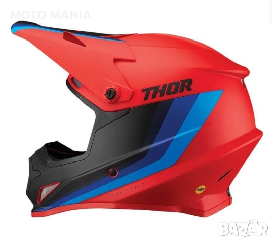 Мотокрос каска Thor SECTOR RUNNER RED/BLUE MIPS, снимка 2 - Спортна екипировка - 50482728