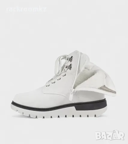 Дамски бели боти със спортна визия и топла вата 138428 white, снимка 4 - Дамски боти - 48309825