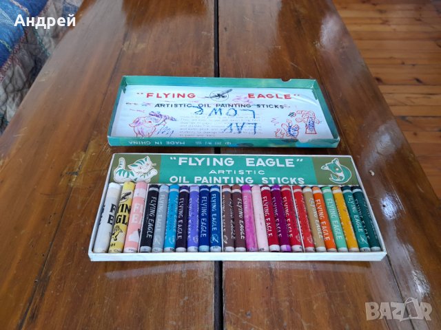 Стари маслени бои Flying Eagle, снимка 2 - Други ценни предмети - 33758362