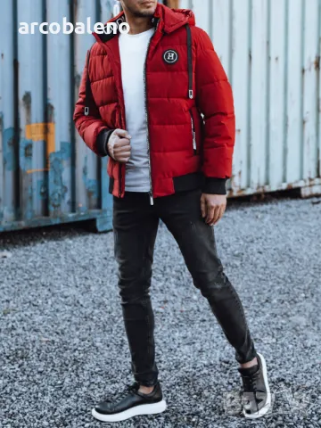 Мъжко зимно ватирано яке с качулка, 4цвята , снимка 11 - Якета - 47410775