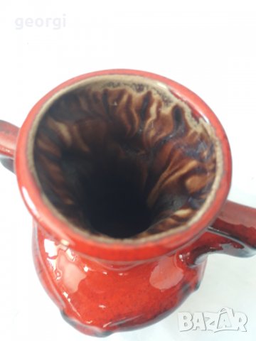 Немска керамична ваза ръчна изработка , снимка 4 - Колекции - 31464427