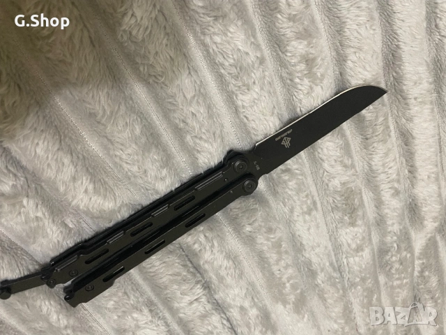 Нож пеперуда сгъваем черен стомата