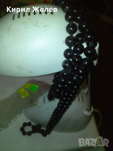 РЕТРО КОЛИЕ ЧЕРНИ ПЕРЛИ 9027, снимка 4 - Колиета, медальони, синджири - 29636905