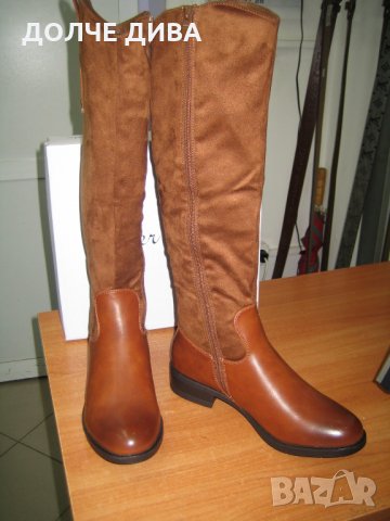 НАМАЛЕНИЕ-Дамски ботуши м.7987 камел , снимка 3 - Дамски ботуши - 30311670
