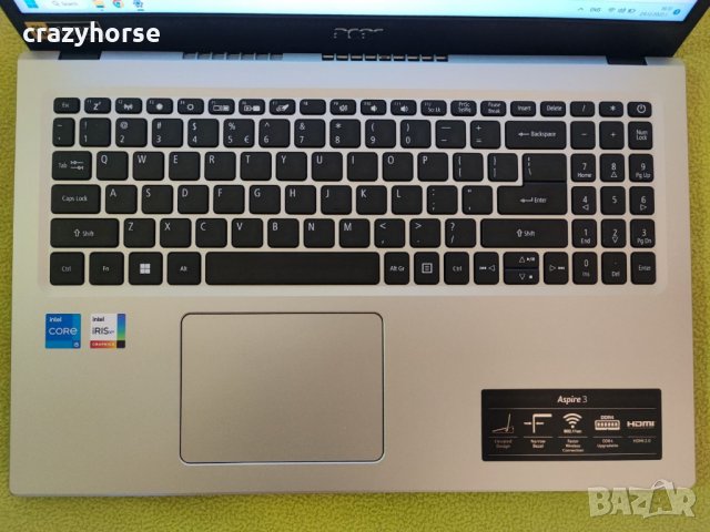 Лаптоп Acer Aspire A315-58 Intel® Core i5-1135G7/12GB/512GB NVMe 15,6", снимка 2 - Лаптопи за работа - 39110582