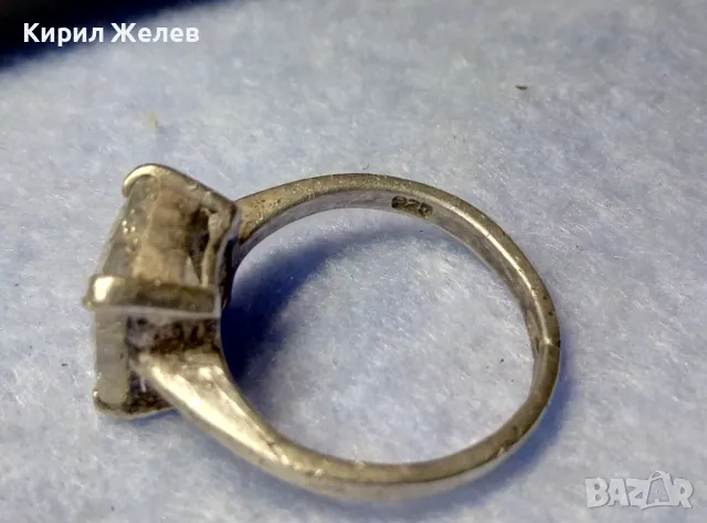 ВИНТИДЖ АРТ СРЕБЪРЕН ПРЪСТЕН СРЕБРО 925 с ГОЛЯМ ЮВЕЛИРНО ФАСЕТИРАН НАТУРАЛЕН ПЛАНИНСКИ КРИСТАЛ 48612, снимка 4 - Пръстени - 50192487