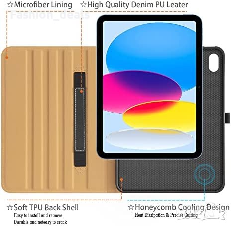 Нов защитен смарт калъф за таблет iPad 10.9 инча PU кожа 10то поколение, снимка 3 - Друга електроника - 40082484