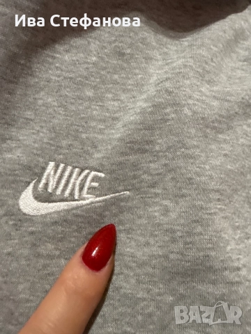Нов оригинален мъжки суичър сив ватиран 100 % оригинален марков Nike nike Найк , снимка 5 - Суичъри - 52515713