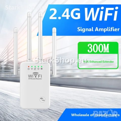 WiFi Усилвател на сигнала с 4 антени – Рутер + Еxtender