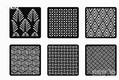 6 бр геометрични преплетени линии стенсил шаблон спрей за торта украса стена декорация Scrapbooking, снимка 3 - Други - 47842371