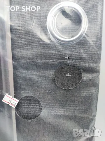 Перде 140 х 260 см сив цвят текстил Blackout, снимка 2 - Пердета и завеси - 48925491