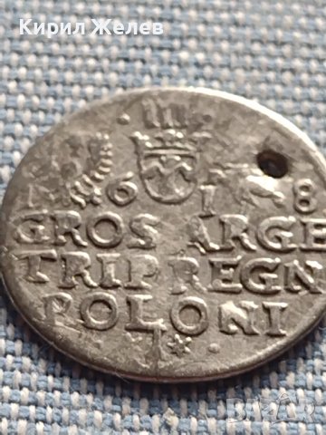 Сребърна монета 3 гроша 1618г. Сигизмунд трети Полша 28452, снимка 10 - Нумизматика и бонистика - 42900195