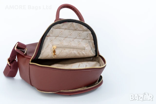 Дамска раница AMORE Martina - Bordo, снимка 5 - Раници - 50656941