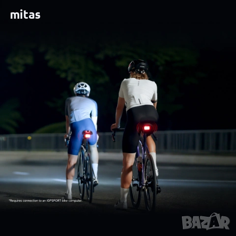 Задна SMART EMOJI LED стоп светлина за велосипед IGPSPORT ET6, USB-C, IPX7, Bluetooth, снимка 12 - Аксесоари за велосипеди - 54165696