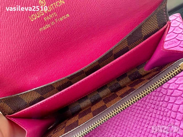Louis Vuitton дамско портмоне от естествена кожа , снимка 10 - Портфейли, портмонета - 53893087
