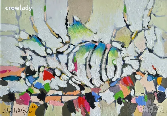 Иван Яхнаджиев Риба - Ципура 2024 година маслени бои №25, снимка 2 - Картини - 49250441