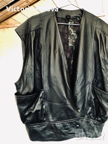 Много хубав кожен елек тип байкърски унисекс, снимка 12 - Елеци - 31486402