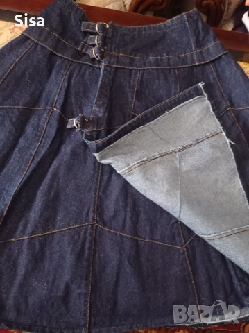 Дънкова пола размер 40, снимка 4 - Поли - 36506652