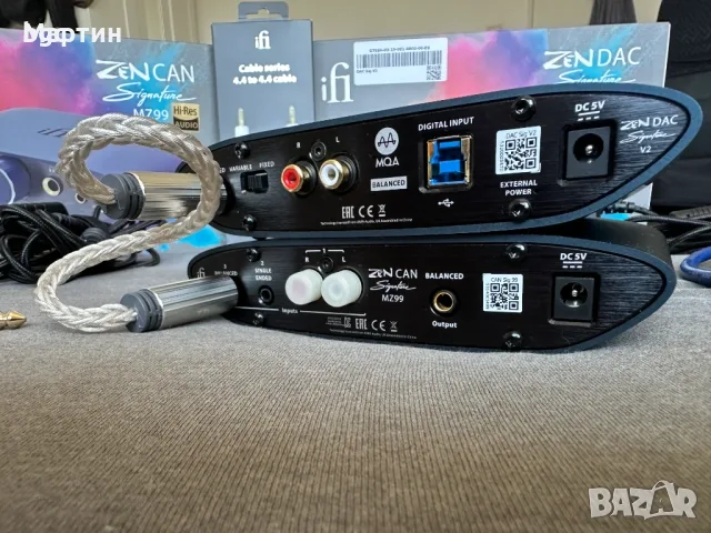 HiRes Комплект iFi Zen CAN Signature MZ99 + DAC V2 + 4.4 mm Баланс Кабел , снимка 5 - Ресийвъри, усилватели, смесителни пултове - 55709593