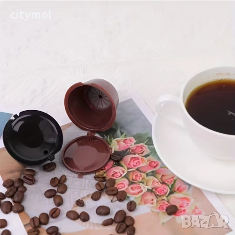 Комплект от 3 кафе капсули за многократна употреба, съвместими с Dolce Gusto, снимка 2 - Кафемашини - 51976067