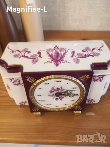 Каминен порцеланов часовник , снимка 3 - Антикварни и старинни предмети - 52438593