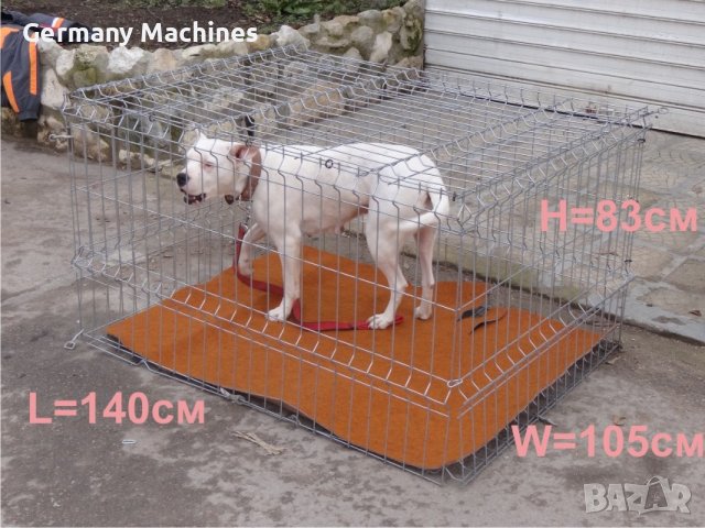 КЛЕТКА 140-105-см, метална, СГЪВАЕМА. Подходяща е за най-едрите по големина породи кучета , снимка 3 - За кучета - 42623369