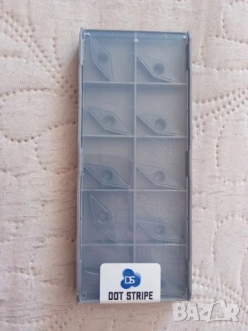 Комплект от 10 броя стругарски пластини Dot Stripe VCMT 160408-SM, снимка 1