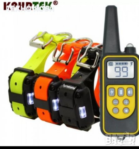 ЕЛЕКТРОНЕН НАШИЙНИК КАИШКА С ТОК ЗА ОБУЧЕНИЕ НА КУЧЕ,ДО 800 МЕТРА ОБХВАТ,ВОДОУСТОЙЧИВ., снимка 9 - За кучета - 37003314