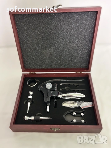 Луксозен подаръчен комплект за вино от 8 части, снимка 3 - Други - 53899891