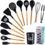2776Силиконови кухненски прибори 12бр с поставка, снимка 1