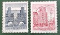 Австрия, 1958 г. - две марки от серия, с печат, архитектура, 1*38