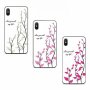Стъклен кейс Magic Glass Case, За iPhone 11 Pro (5.8), Бял с листа, снимка 3