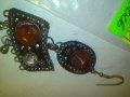СТАРО УКРАШЕНИЕ от САЧАН с КАРНЕОЛ и КРИСТАЛ ВИСУЛКА 50141, снимка 2