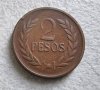 Монети.  Колубия. 1 цент и 2 песо. 1969 и 1979 г . , снимка 4
