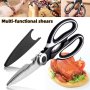 Кухненска ножица за месо пиле риба билки готварска многофункционална, снимка 1 - Аксесоари за кухня - 44338589