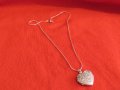 Сребърно синджирче със старинна сребърна муска, отварящо се сърце - кутийка с тайник, накит, амулет,, снимка 4