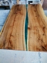 Плот за Маса изработен от червен дъб и епоксидна смола , снимка 7