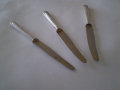 Ретро три ножчета за плодове посребрени дръжки, снимка 2