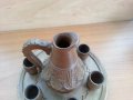 Дървен декоративен сервиз чашки и гарафа , снимка 2
