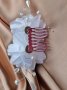 Сватбен аксесоар-гребен с цветя от органза и перлички , снимка 11