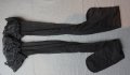 M/L черни чорапи за жартиери с дантела и ликра, снимка 2